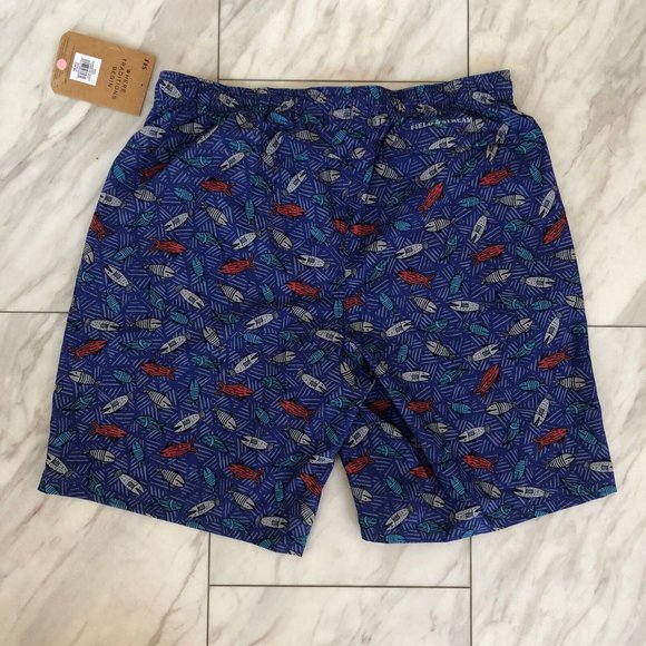 F&S Men's Printed Pull on ' Yankee Fish Blue' Fishing Short MFA2024P Size L - Picture 3 of 5